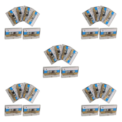 30Pcs Recordable Audio Cassette Tapes with Hard Plastic Cases Assorted