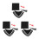 3Sets Plush Bear Doll Graduation Costume Soft Polyester Hat Collar Set 1