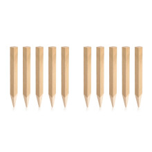 10Pcs Wooden Garden Stakes Chocolate Color for Fence and Landscape Use