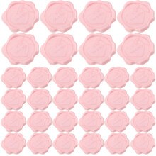 Heart Pattern Wax Stickers Pink Wax Material 50pcs