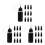 30Pcs Travel-Friendly Black Squeeze Bottles with Needle Applicator 1