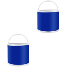 2Pcs Oxford Cloth Folding Water Bucket Large Capacity for Outdoor Use