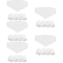 25Pcs Knitted Fabric Breathable Disposable Underwear for Men White