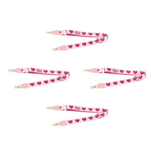 4Pcs Comfortable Pink Heart Shaped Adjustable Crossbody Bag Straps