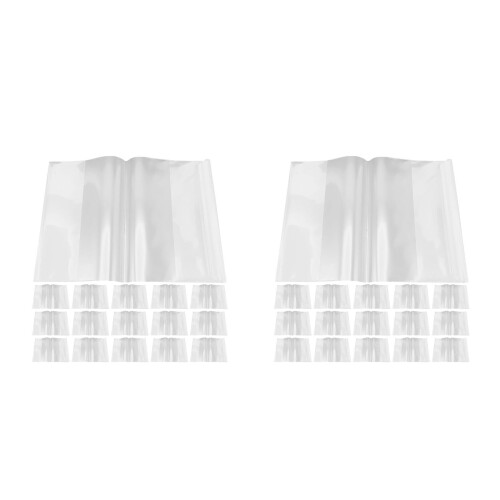 40Pcs Clear Plastic Book Covers Reusable Textbook Protection Sleeves