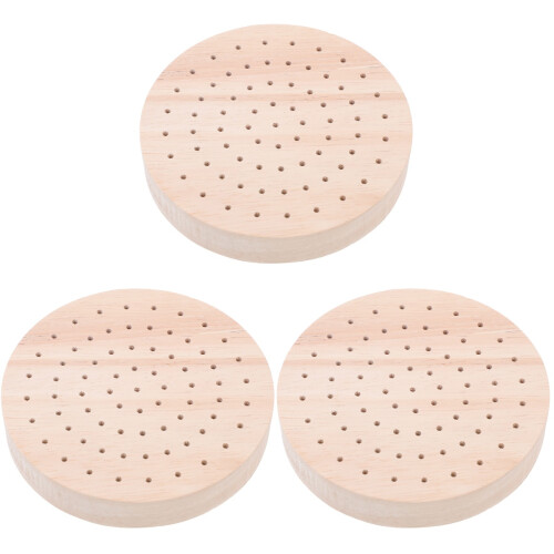 3Pièces Base En Bois Pour Exposer Figurines 2