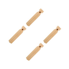 4Pcs Beige Wooden Train Whistles for Kids Realistic Sound Party Favors