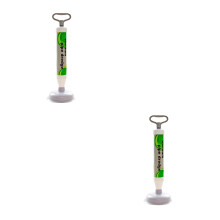 2Pcs White Toilet Dredge Plunger for Bathroom Drains and Blockage
