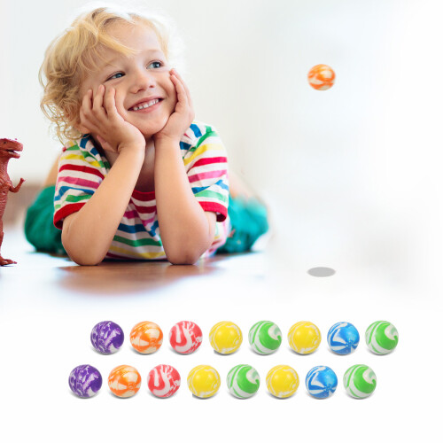 50Pièces Balles Caoutchouc Multicolores Jouets Educatifs 2