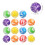 50Pièces Balles Caoutchouc Multicolores Jouets Educatifs 9