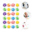 50Pièces Balles Caoutchouc Multicolores Jouets Educatifs 10