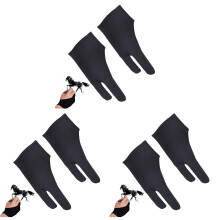 6Stk Zeichenhandschuh, Schwarz, Nylon, , Komfortabel, Für Tablet