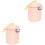 2Stk Reise Milchpulverbox Pink Mit 5