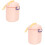 2Stk Reise Milchpulverbox Pink Mit 7