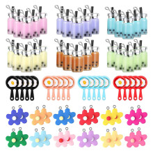 74Stk DIY Schmuckzubehör Farbige Weiche Charms Milchtee Spiegeleier