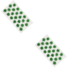2Sets Small Plastic Simulated Grass Cluster for Miniature Garden Decor