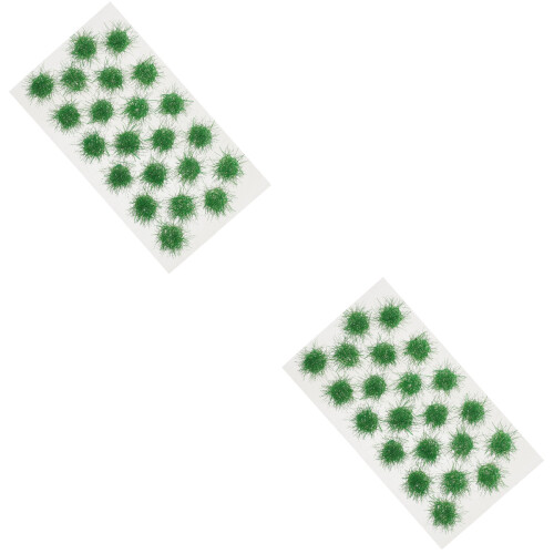 2Sets Small Plastic Simulated Grass Cluster for Miniature Garden Decor