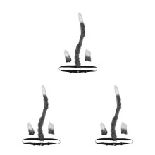 3Sets Grey Kawaii Cat Ears Tail Set Lightweight Party Dress Up