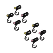 8Pcs ABS Stroller Hooks Red Rotatable Hanging Clips for Baby Strollers