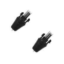 2Pcs Black Plastic 3D Pen Nozzle Replacement Tips for Precise Printing