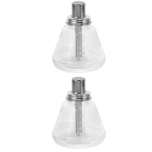 2Pcs Portable Transparent Refillable Glass Press Bottles for Daily Use