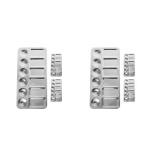 6Pcs Durable Silver Metal Paint Palette Trays for Color Mixing Artists