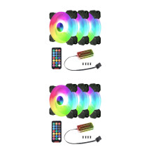 6Pcs Rgb Pc Cooling Fans Assorted Color Quiet 120Mm Computer Case Fans