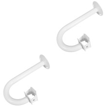 2Pcs Universal Rotation Steel Camera Bracket White Outdoor Mount