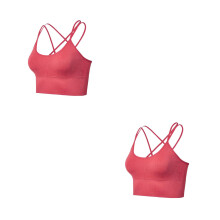 2Pcs Durable Yoga Bra Women Running Tops Padded Support