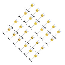 12Pairs Plush Bee Hair Clips Kids Yellow Accessories