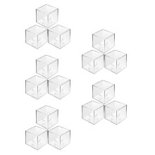 15Pcs Small Transparent Baseball Display Case Acrylic Clear Holder