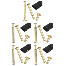 10Sets Golden Stainless Steel Folding Fan Shaft Rivets Nuts Repair Kit