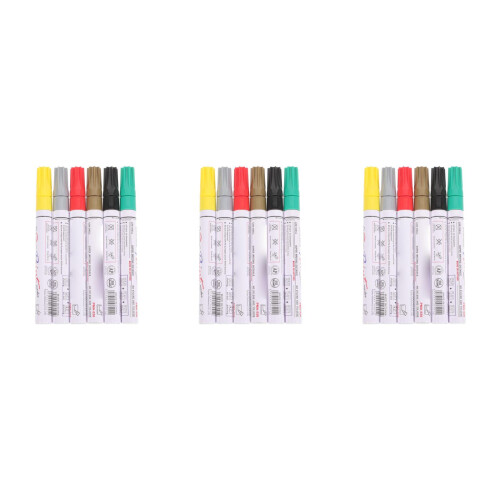 3Ensembles Marqueurs Auto Métalliques Multi-Usage Couleurs Vives