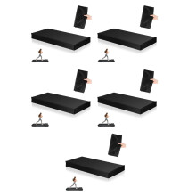 5Pcs Black Oxford Cloth Under Desk Treadmill Cover Portable Protective