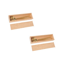 2Pcs Lightweight Bamboo Chopstick Box Kitchen Tableware Container