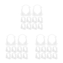 60Pcs Durable White Ppr Pipe Clamps Small Hose Clips for Plumbing