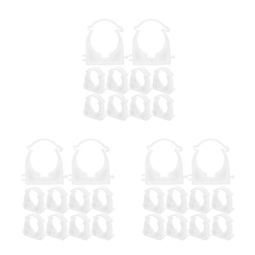 60Pcs Durable White Ppr Pipe Clamps Small Hose Clips for Plumbing