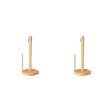 2Pcs Vertical Wood Tissue Stand Paper Towel Holder for Household