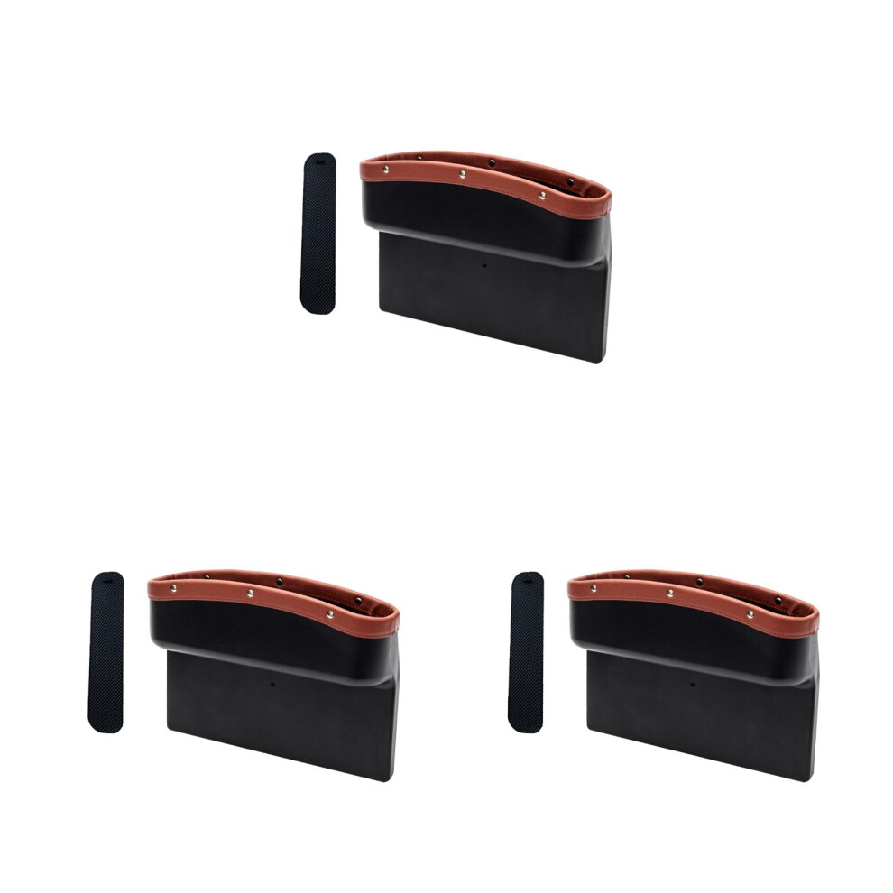 3Pcs Car Trash Cans Insert Auto Seat Garbage Storage Bin Black 3701942252577