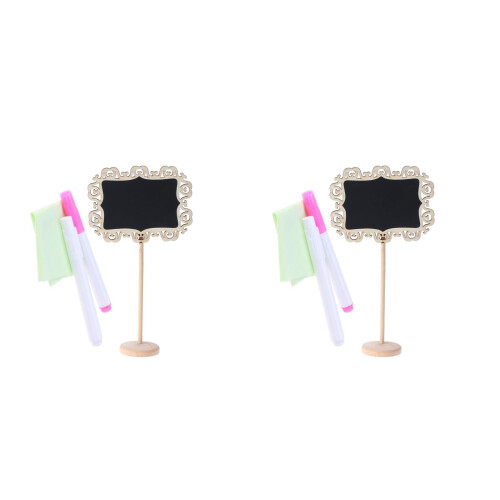 16Pièces Mini Tableau Noir Bois Pour Décorations Mariage