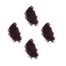 4Pcs Men’s Brown Short Wigs Lightweight High Temp Fiber Realistic Look