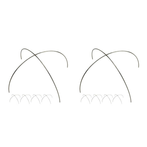 10Pièces Support Film Acier Argent