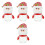 4Pcs Cartoon Pattern Candy Storage Jars Plastic Cloth Assorted Colors 1