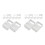 16Pcs White Metal Curtain Blind Installation Bracket Support Kit 1