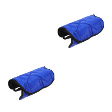 2Pcs Blue Calf Warming Coat Thickened Calf Vest Soft Warm Cow Clothes