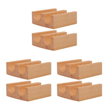 6Pcs Wooden Sushi Hand Roll Holder U Shaped Sushi Serving Tray
