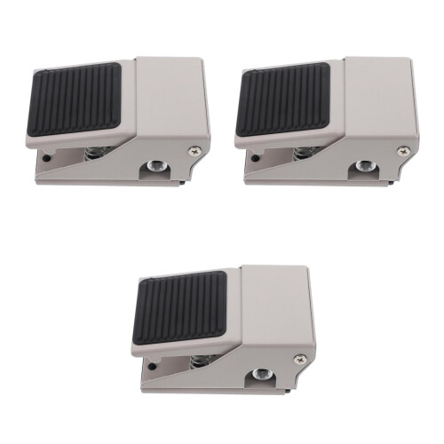 3Pcs White Iron Foot Pedal Controller Valve for Pneumatic Devices