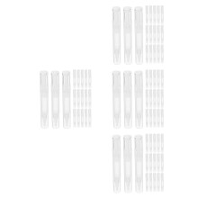 80Pcs Cosmetic Brush Pen Transparent Empty Applicator Tubes for Makeup