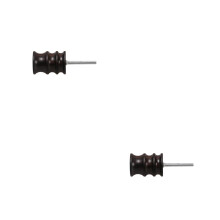 2Pcs Burnisher Drill Set Brown Wood Handle Edge Slicker Tools