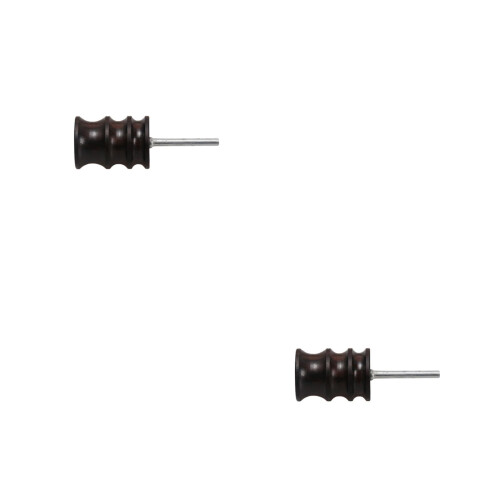 2Pcs Burnisher Drill Set Brown Wood Handle Edge Slicker Tools